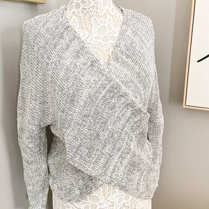 Grey Wrap Sweater